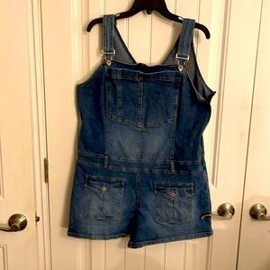 Carolina Blues womens shortalls coveralls‎ shorts Size XL BLUE denim OVERSIZED